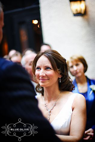 bride during ceremony